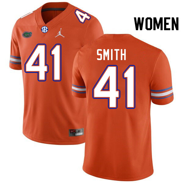 Women #41 Hunter Smith Florida Gators College Football Jerseys Stitched-Orange
